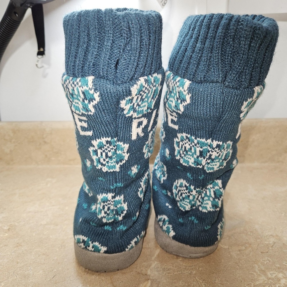Life‎ Is Good Slipper Boots Womens Size Small 5-6 Knit Rise & Shine Cozy Indoor - Picture 4 of 9